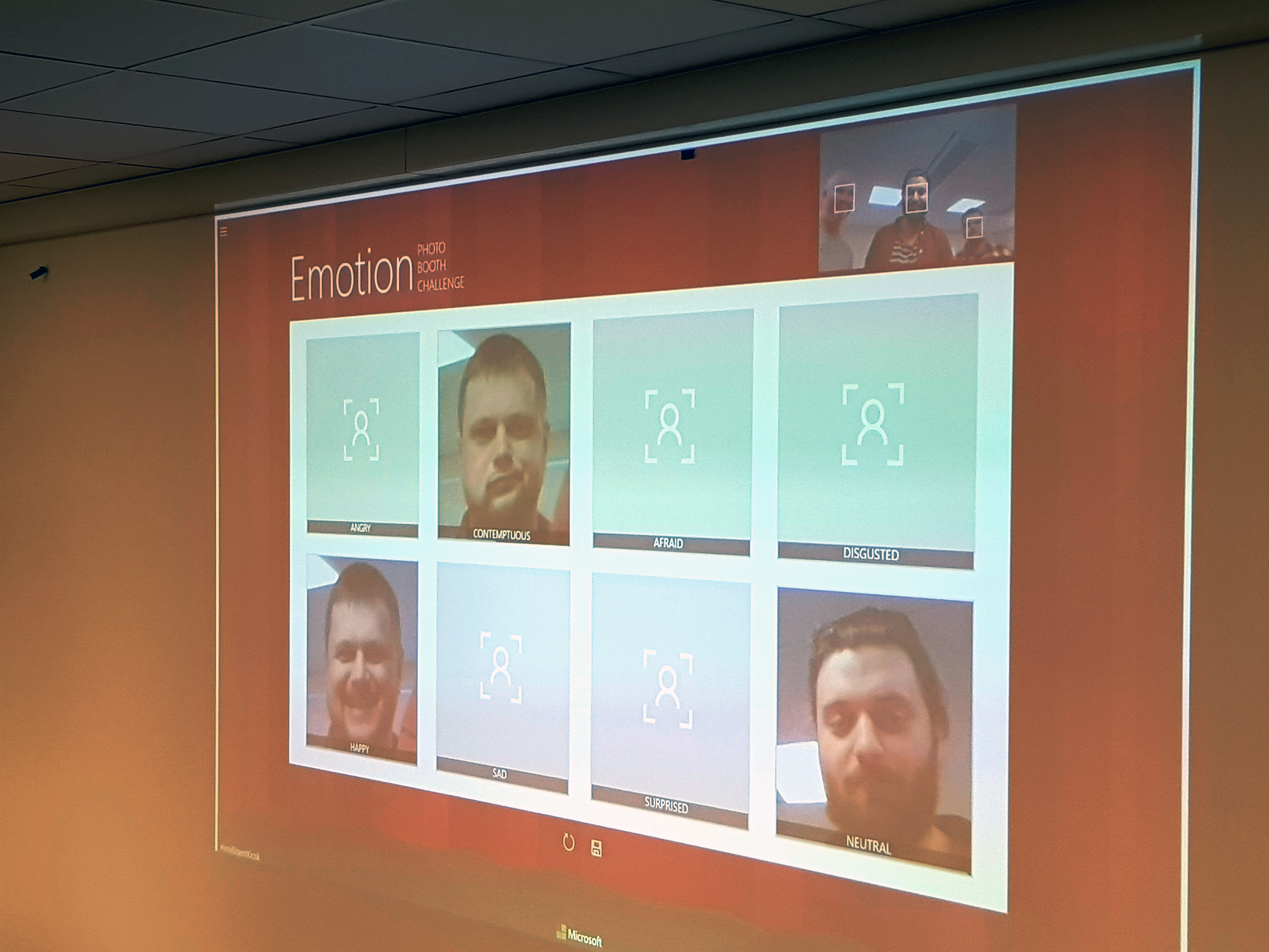 Emotion recognition with Microsoft tool